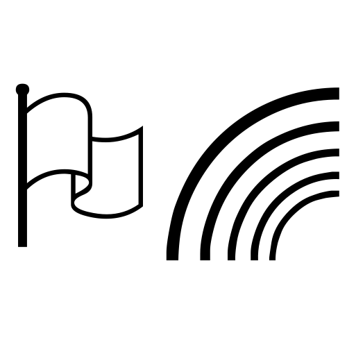 🏳🌈 Emoji Domain black and white Symbola rendering